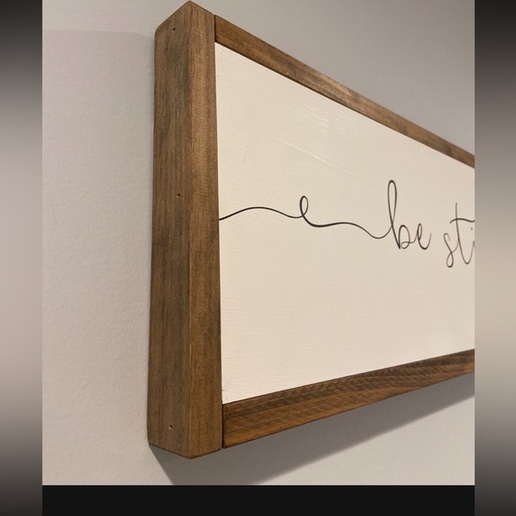 Handmade ‘Be Still’Wood Decor Wall Art - Picture 2 of 4